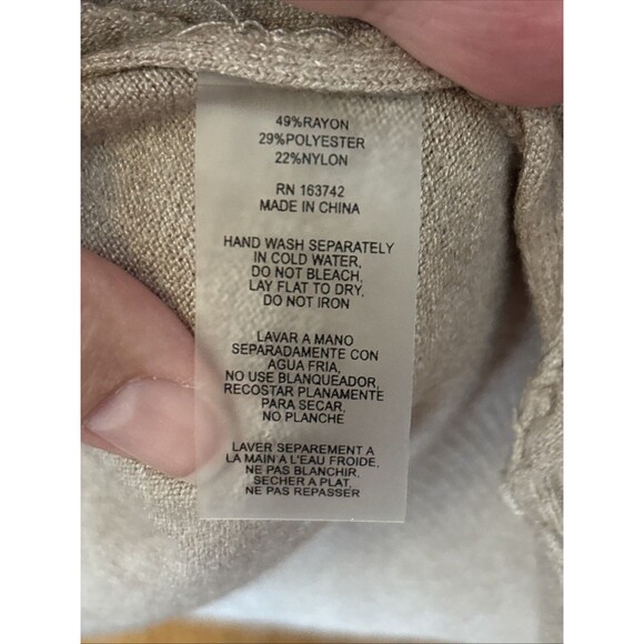 Aaeda Women's Size M Beige Floral Cardigan, Boho, Cottage - Picture 4 of 5